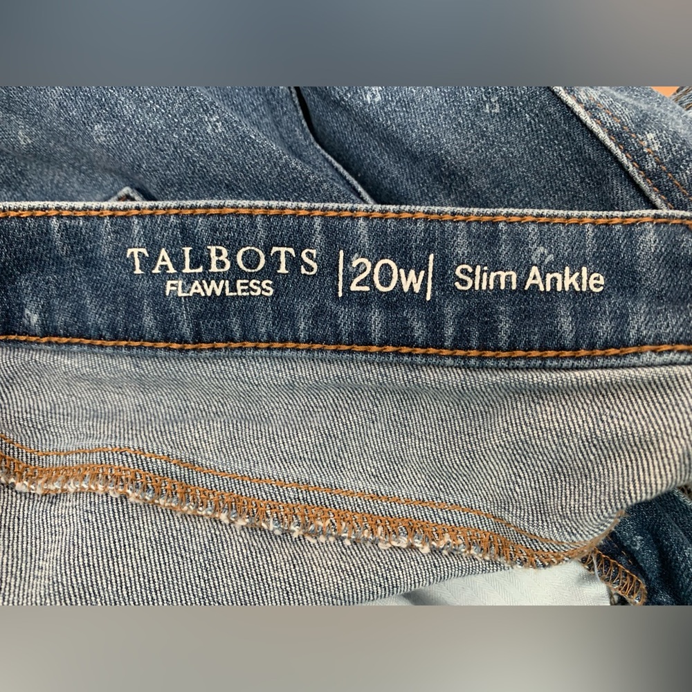 Talbots Light Blue Patterned Jeans - image 5